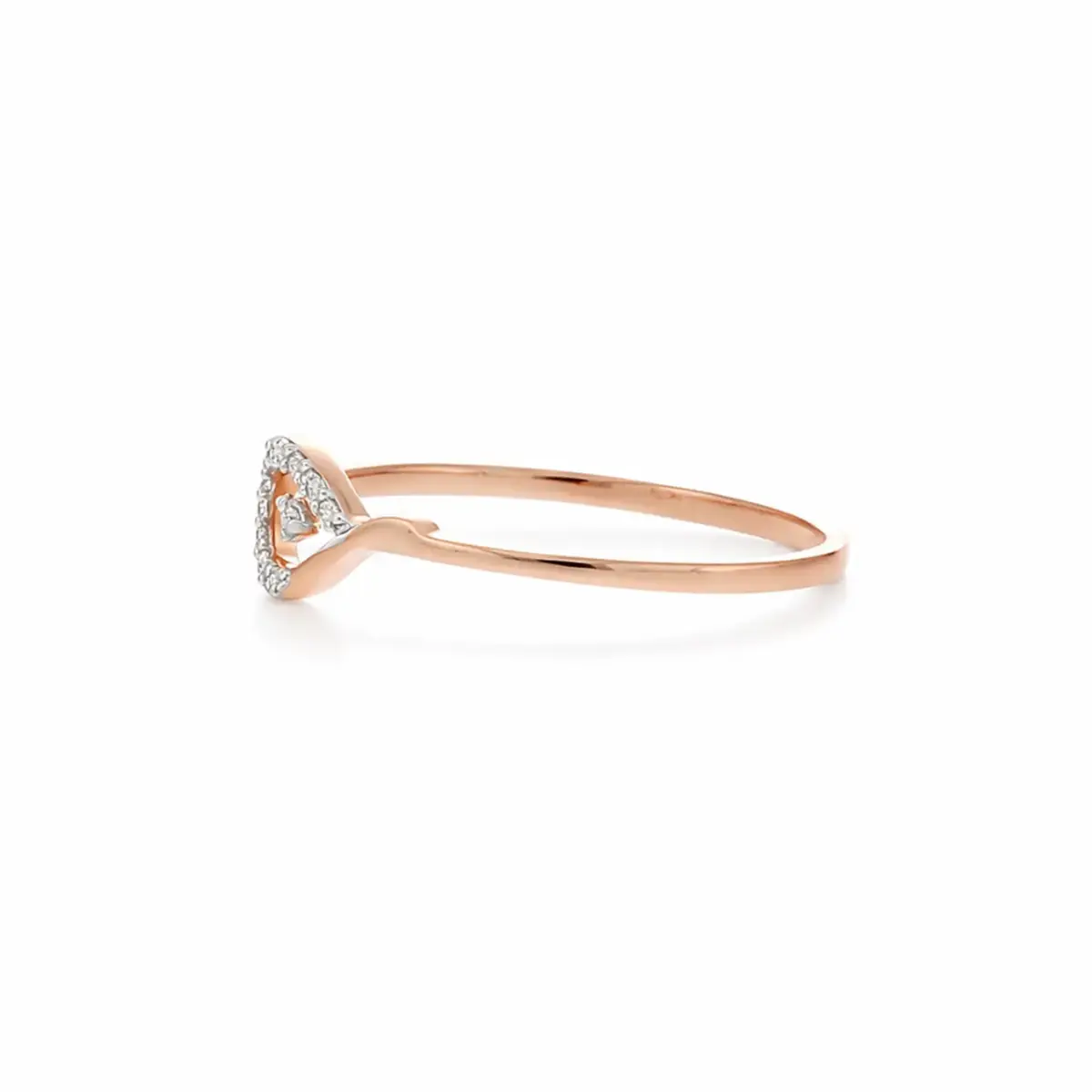 0.04 CT NATURAL DIAMOND WOMENS RING 18K GOLD